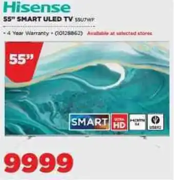 HiFi Corp Hisense  55" Smart Uled TV 55U7WF offer