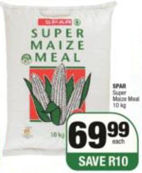 Spar Super Maize Meal 10kg offer at Spar