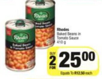 Spar Rhodes Baked Beans in Tomato Sauce 2 x 410g offer