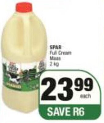 Spar Spar Full Cream Maas 2kg offer