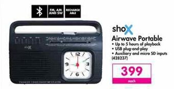 Shox AM /FM Airwave Portable