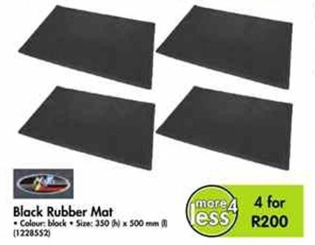 Black Rubber Mat 4's offer at Makro