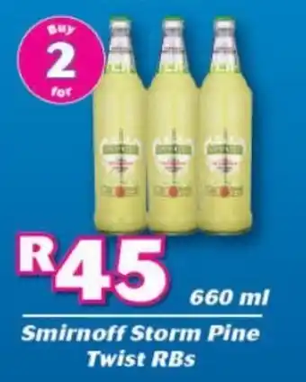 Cambridge Food Smirnoff Storm Pine Twist 2 x 660ml offer