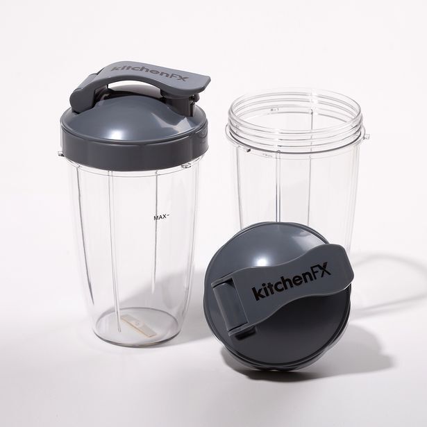 2x 710ml nutribullet compatible replacement cups with lids offer at