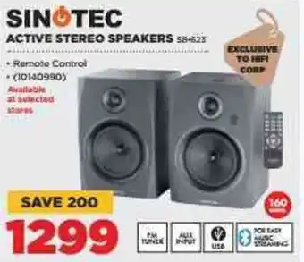 HiFi Corp Sinotec Active Stereo Speaker SB623 offer
