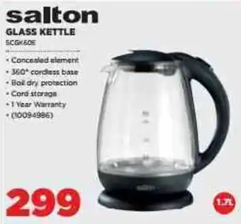 HiFi Corp Salton Glass Kettle SCGX6DE offer