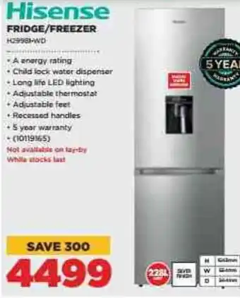 HiFi Corp Hisense Fridge/Freezer H299B1-WD offer