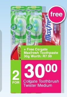 Save Colgate Toothbrush Twister Medium offer