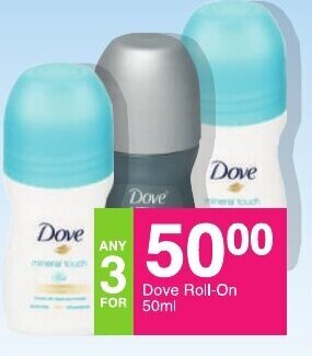 Save Dove Roll-On 50ml offer