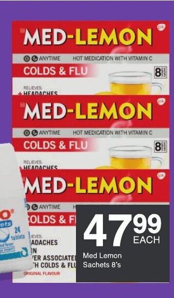 Save Med Lemon Sachets 8's offer