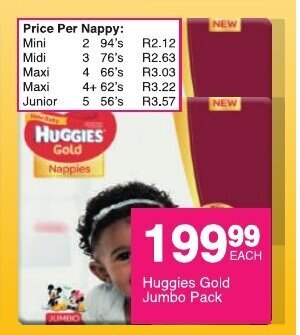 Save Huggies Gold Jumbo Pack offer