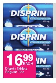 Disprin Tablets Regular 12's