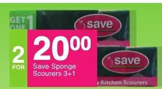 Save Save Sponge Scourers 3+1 offer