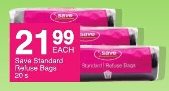 Save Save Standard Refuse Bags 20's offer