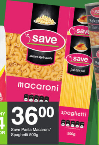 Save Save Pasta Macaroni Spaghetti 500g offer