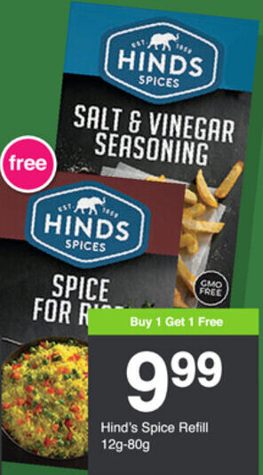 Save Hind's Spice Refill 12g-80g offer