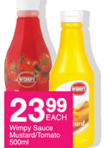 Wimpy Sauce Mustard /Tomato 500ml