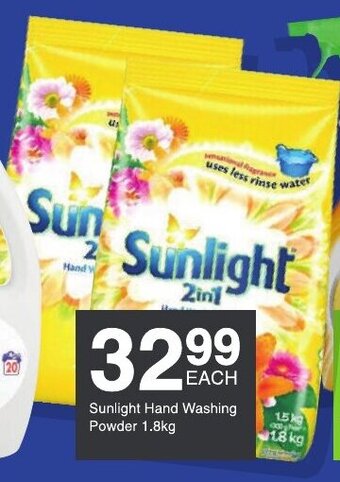 Save Sunlight Hand Washing Powder 1.8kg offer