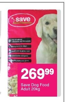 Save Save Dog Food Adult 20kg offer