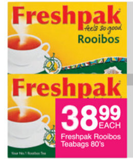 Save Freshpak Rooibos Teabags 80's offer