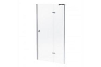 Hsfd10sc halo semi frameless hinged door 1000*1860*6mm - silver/clear