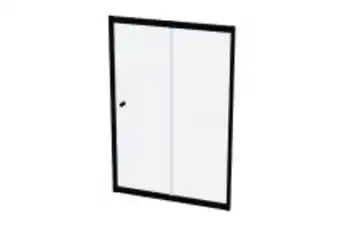 Bathroom Bizarre Bis16bc bi-slider door 1500-1600*1860mm - black/clear offer