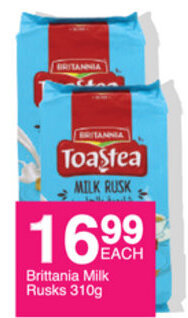 Save Brittania Milk Rusks 310g offer