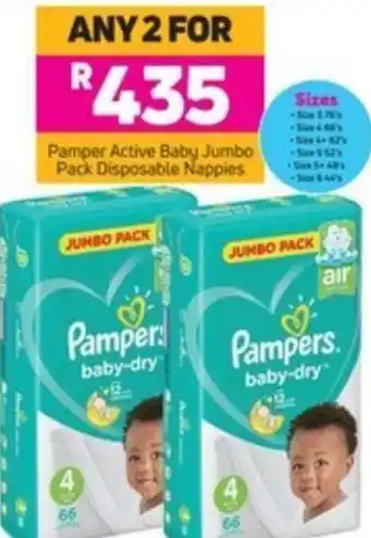 Game Pamper Active Baby Jumbo offer