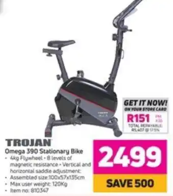 Game Trojan Omega 390 Stationary Bike 810347 offer