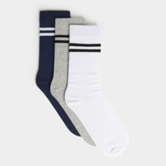 Mkm multicolour 3pk stripe socks