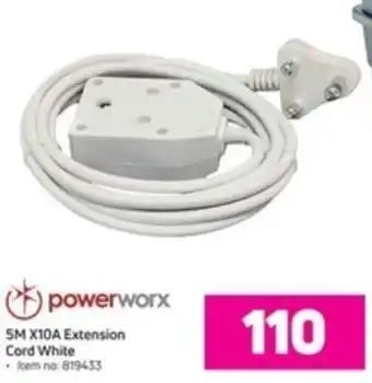 Game Powerworx 5Mx10A Extension Cord White 819433 offer