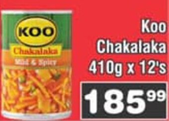 Advance Cash n Carry Koo Chakalaka 410g x 12's offer