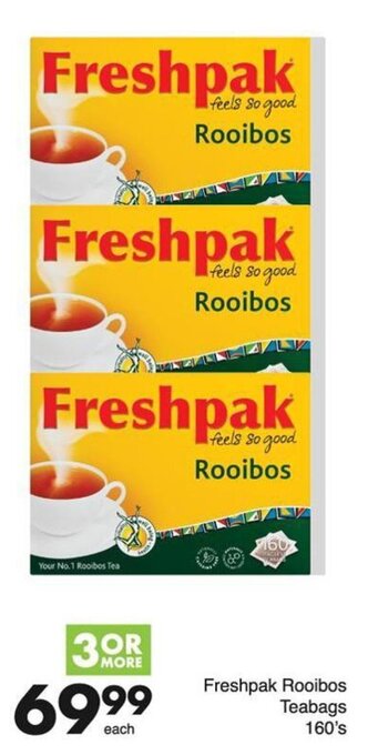 Save Hyper Freshpak Rooibos Teabags 160's offer