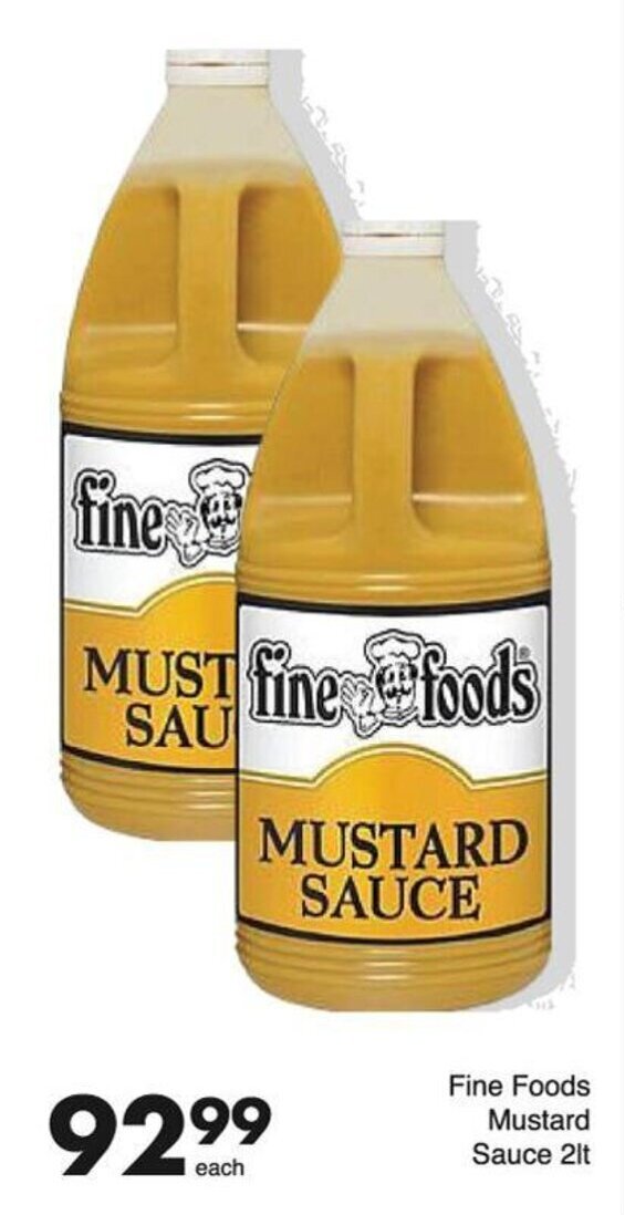 Fine Foods Mustard Sauce 2lt offer at Save Hyper