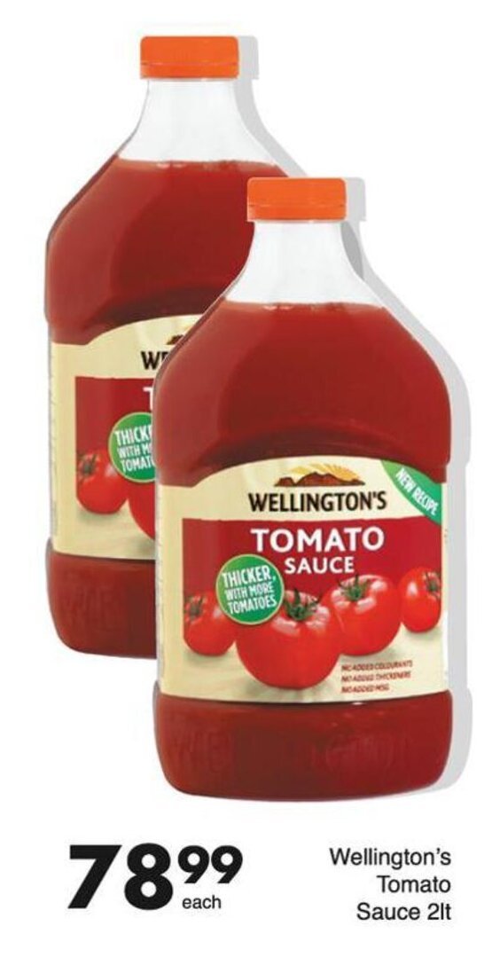 Wellington's Tomato Sauce 2lt offer at Save Hyper