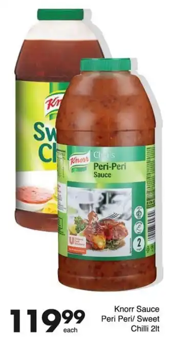 Save Hyper Knorr Peri-Peri / Sweet Chilli Sauce 2lt offer