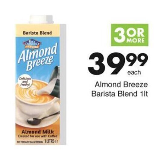 Almond Breeze Barista Blend 1lt offer at Save Hyper