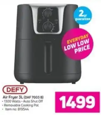 Game Defy Air Fryer 3L 819544 offer