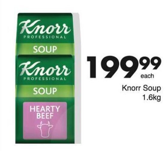 Knorr Soup Hearty Beef 1.6kg offer at Save Hyper