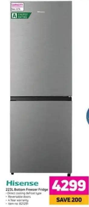 Game Hisense 223L Bottom Freezer Fridge 821291 offer