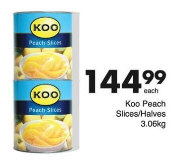 Save Hyper Koo Peach Slices / Halves 3.06kg offer