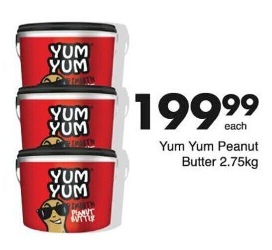 Yum Yum Peanut Butter 2.75kg offer at Save Hyper