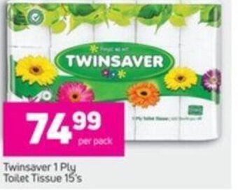 Game Twinsaver 1 Ply Toilet Tissue 15s offer