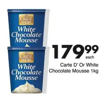 Save Hyper Carte D'Or White Chocolate Mousse 1kg offer