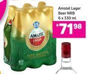Amstel lager beer nrb-6 x 330ml