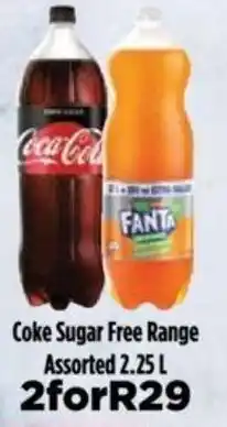 Coke Sugar Free Range assorted 2 x 2.25L