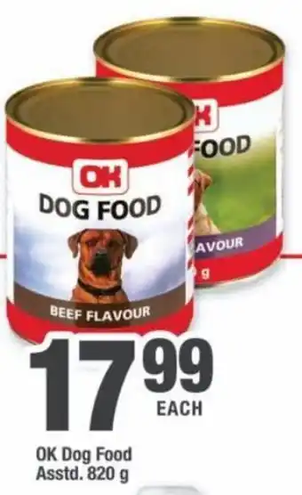 OK Grocer OK Dog Food assorted 820g offer