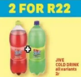 Usave Jive Cold Drink all variants 2 x 2L offer