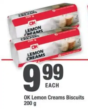 OK Foods OK Lemon Creams Biscuits 200g offer