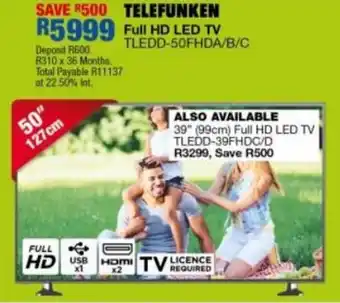 OK Furniture Telefunken Full HD LED TV 50" offer
